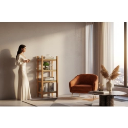 REGAŁ NA KSIĄŻKI  DREWNO LITE DĄB JESION OLCHA RNK-14